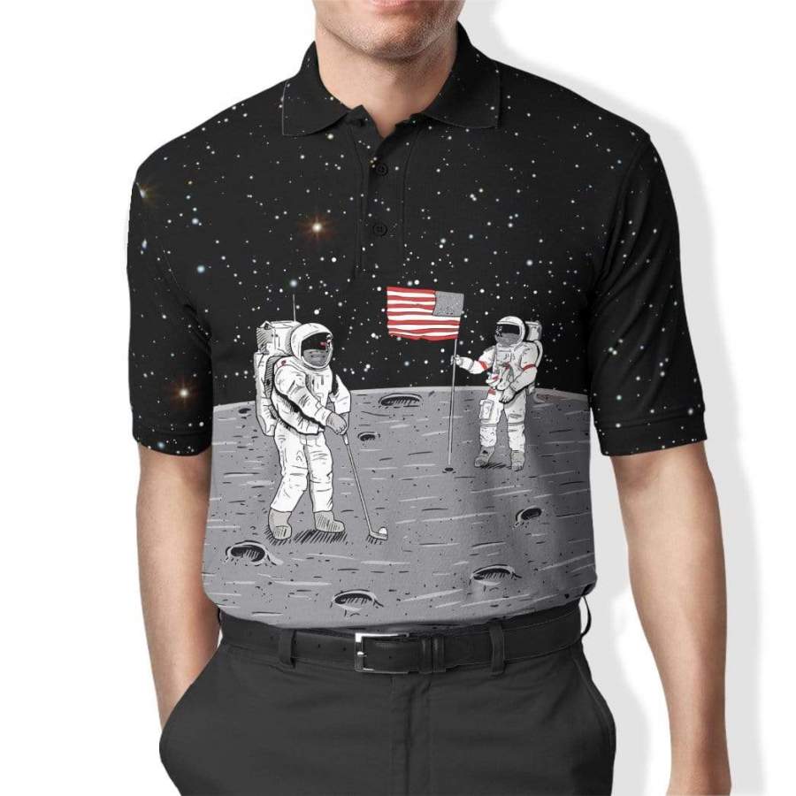 astronaut Custom Polo T-Shirt Apparel