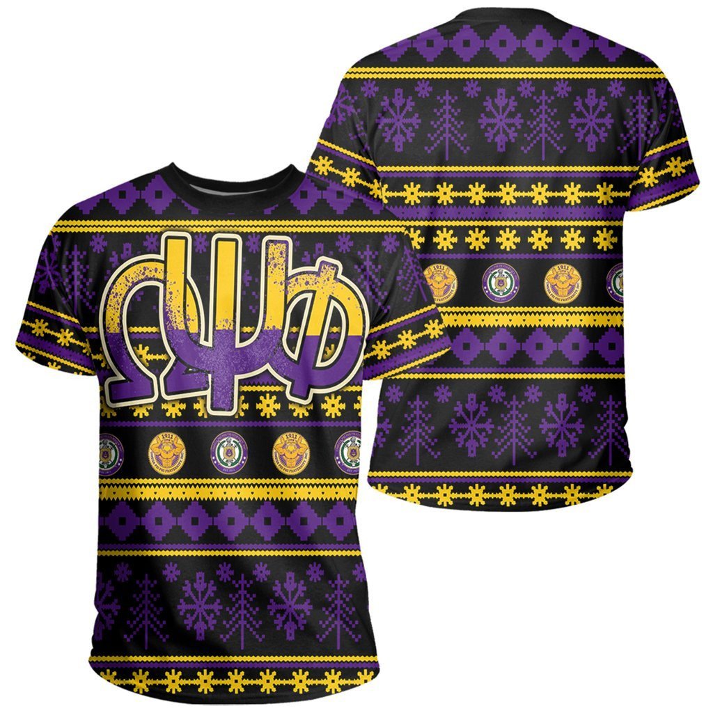 Fraternity Tshirt – Omega Psi Phi Christmas Splatters Tshirt