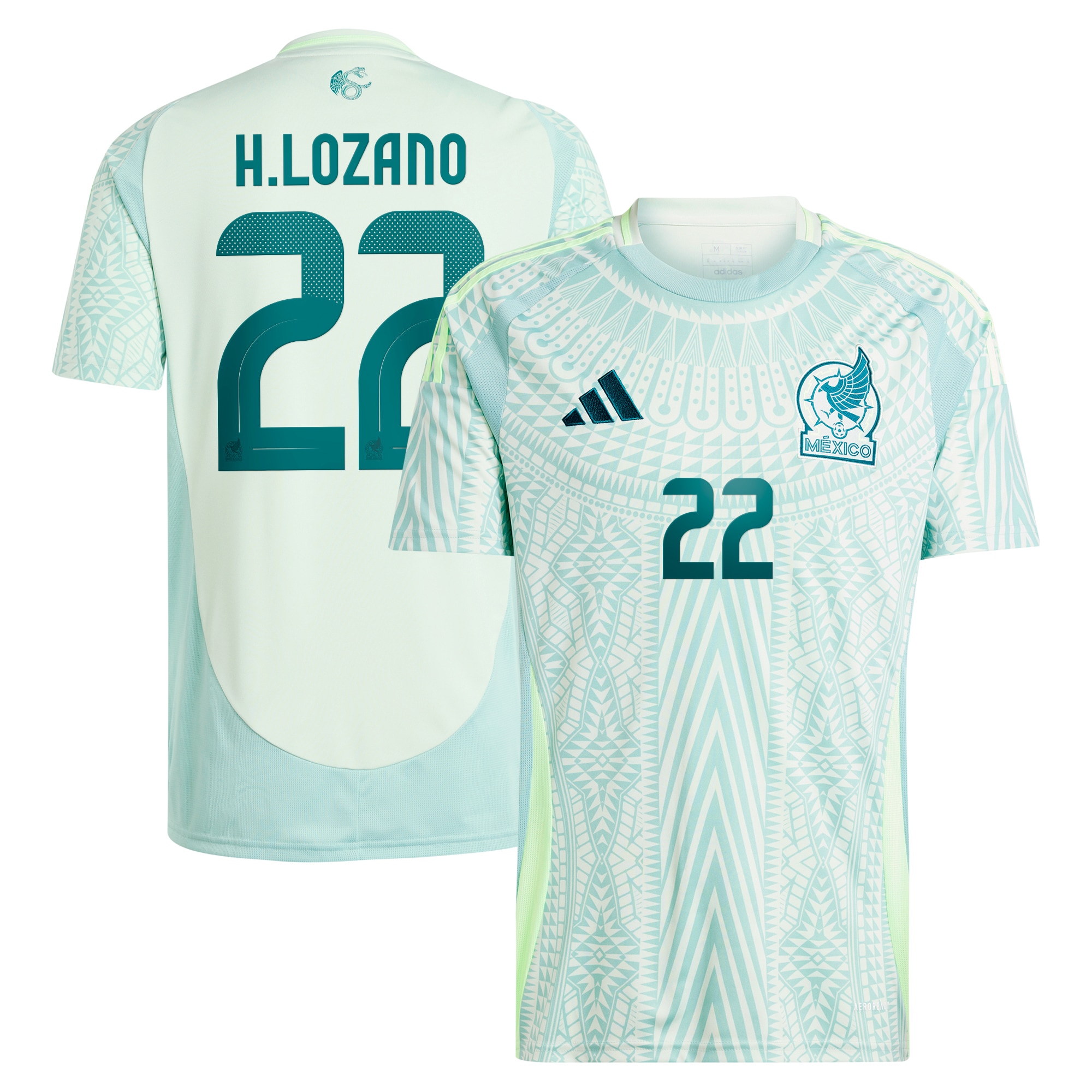 Hirving Lozano Mexico National Team 2024 Away Replica Player Jersey – Green