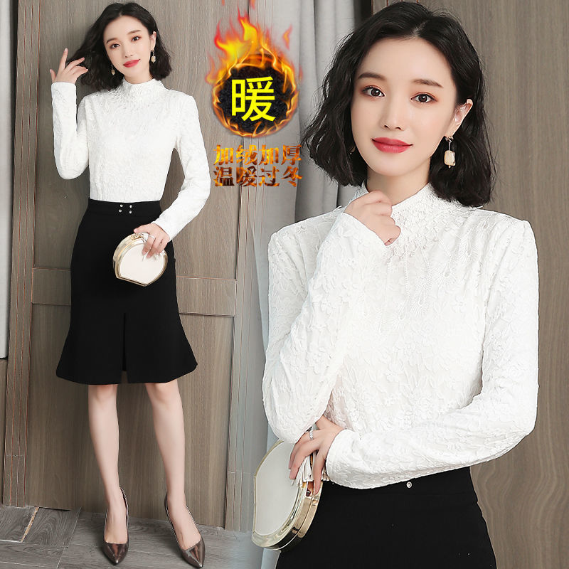 Woman Sweaters 6 Lace Women’s Long Sleeve Turtleneck Slim Top Women’s Fashion alx