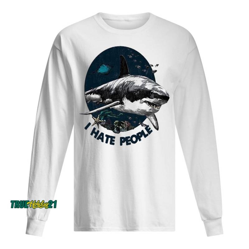 Shark i hate people Mug Men’s Long Sleeved T-Shirt