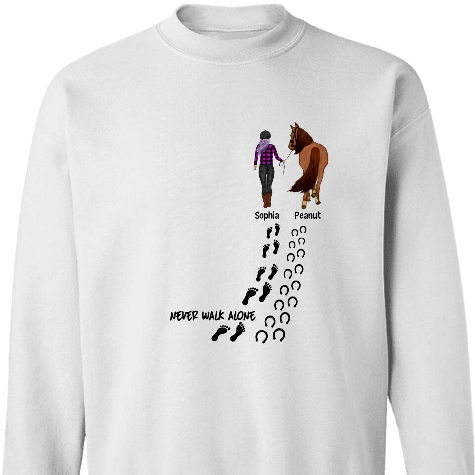 Horse Custom Sweatshirt Never Walk Alone Personalized Gift – Trending Personalized