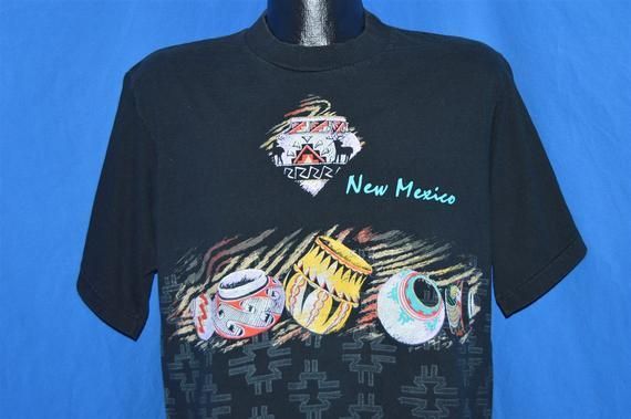 90S New Mexico Native American Pottery Shirt