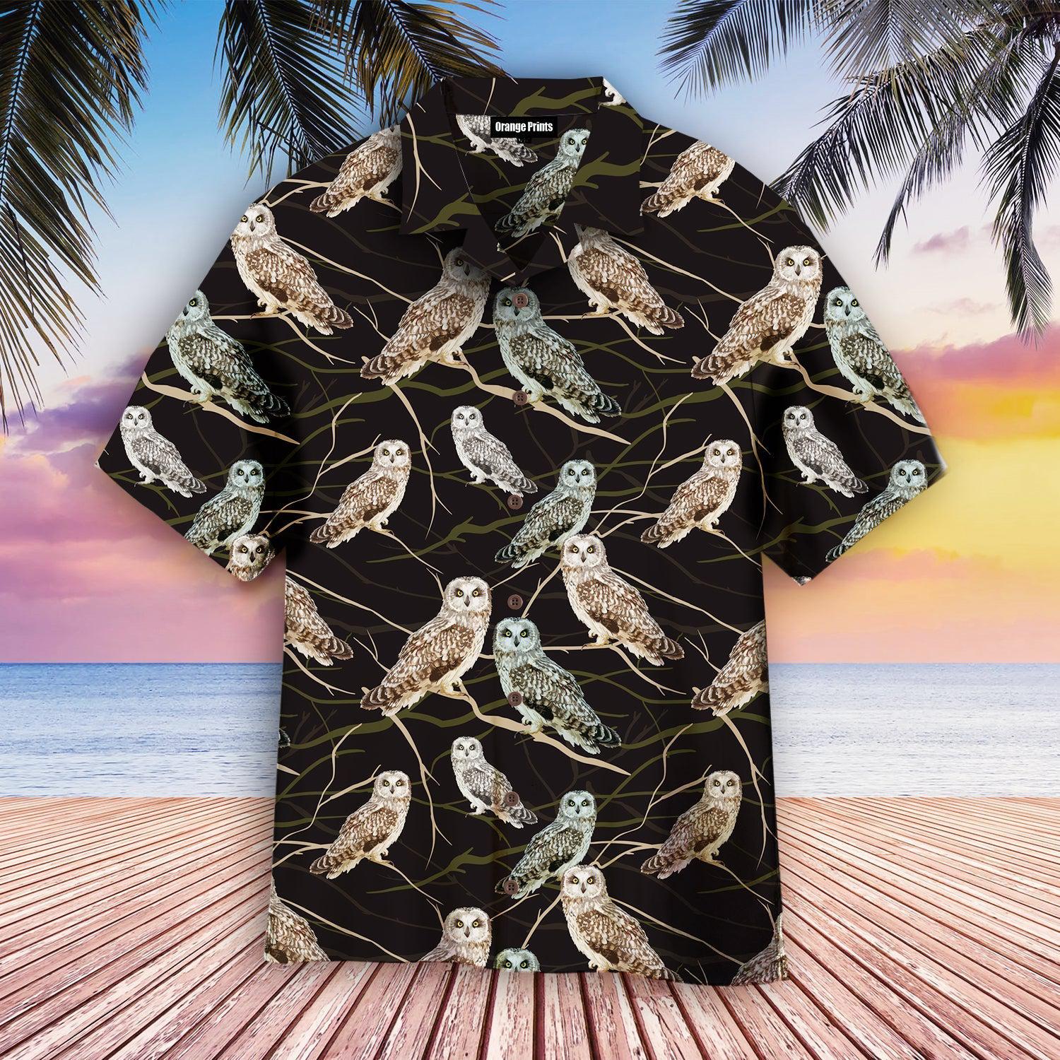 Owl Sitting On Branch Hawaii Shirt For Men Women Ha66354