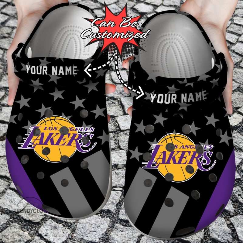 Basketball Personalized Los Angeles Flag Clog Shoes