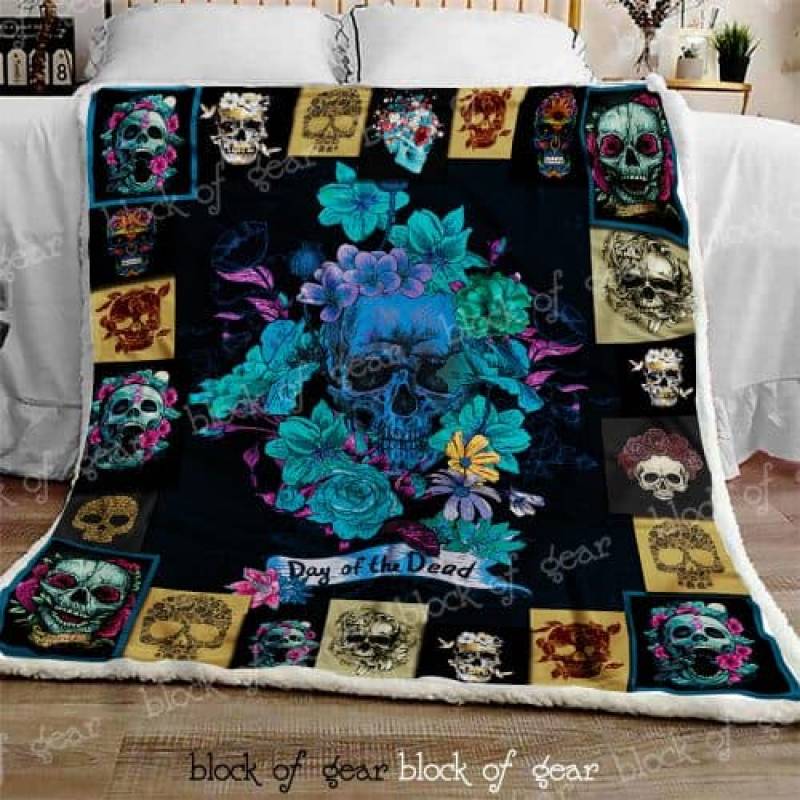 Flowery Skull Gothic Sofa Blanket  DK462 Block Of Gear™