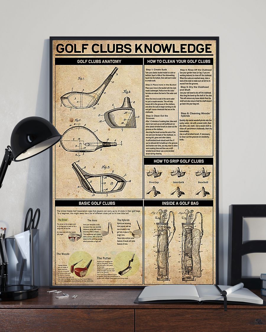 Golf Clubs Knowledge Vertical Canvas And Poster | Wall Decor Visual Art