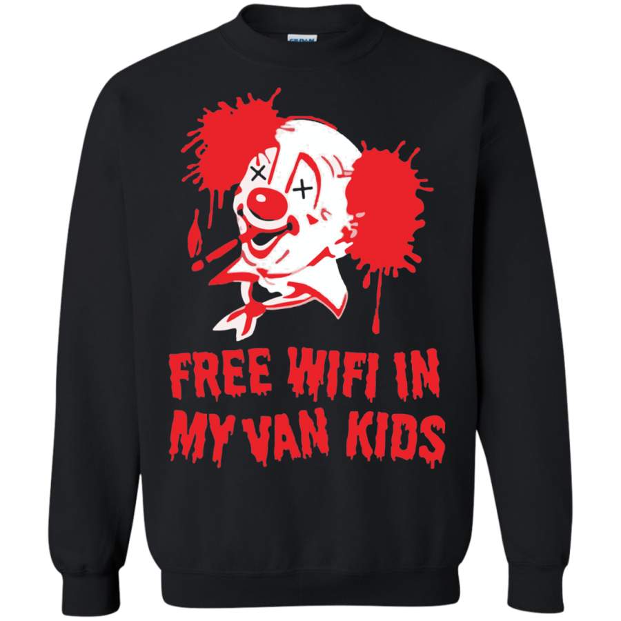 AGR Pennywise Free wifi in my van kids Sweatshirt