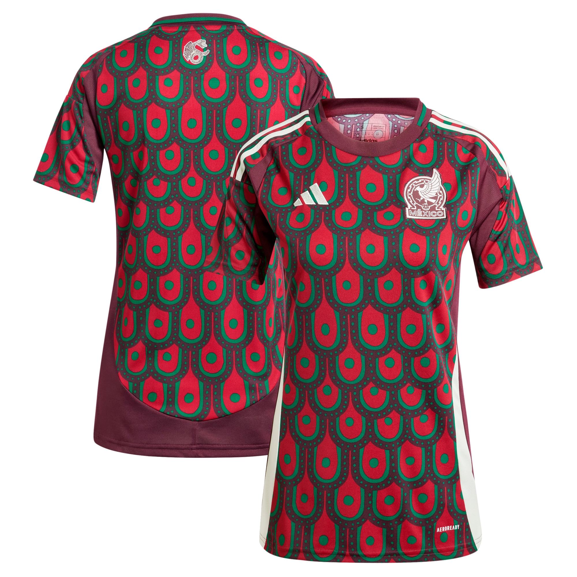 Mexico National Team Women's 2024 Home Replica Jersey – Burgundy