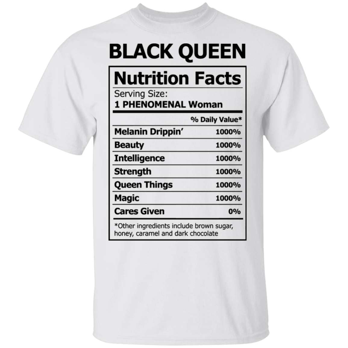 Phenomenal Woman Shirt Black Queen Nutrition Fact Afro American Feminist Clothing