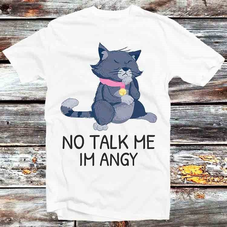 No Talk Me Im Angry Tom Cat T Shirt Vintage Retro Cool Gift Mens Womens Unisex Cartoon Anime Top Tee B973