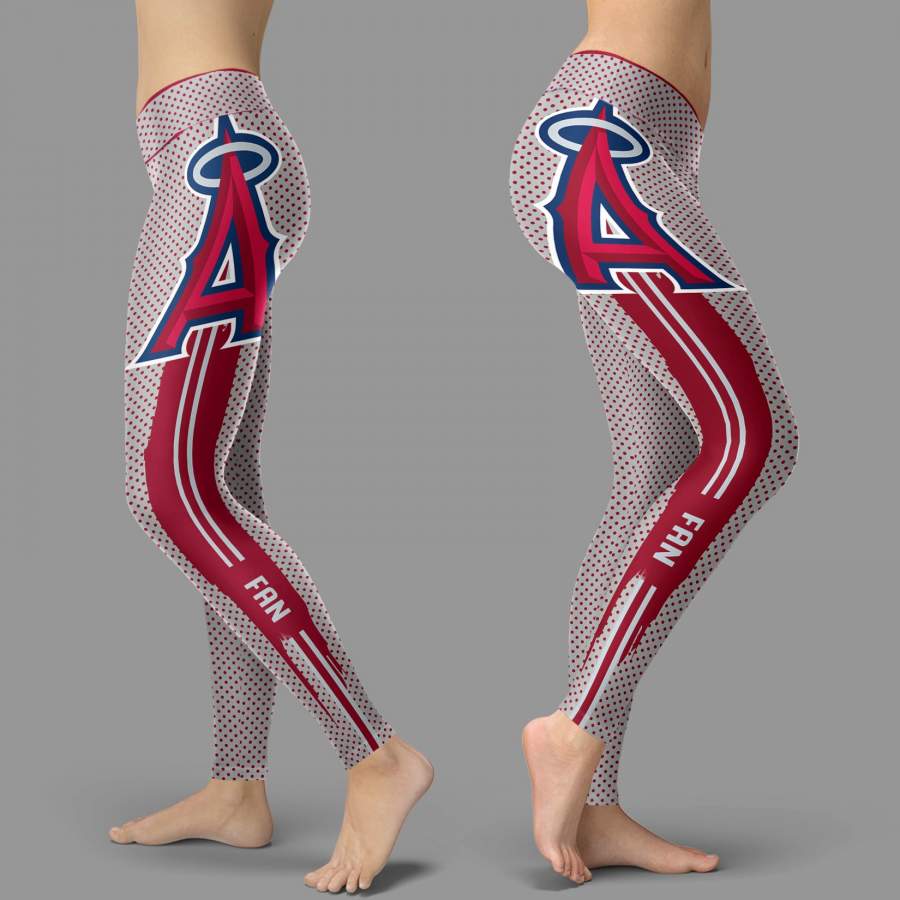 Charming Lovely Little Dots Along Body Los Angeles Angels Leggings