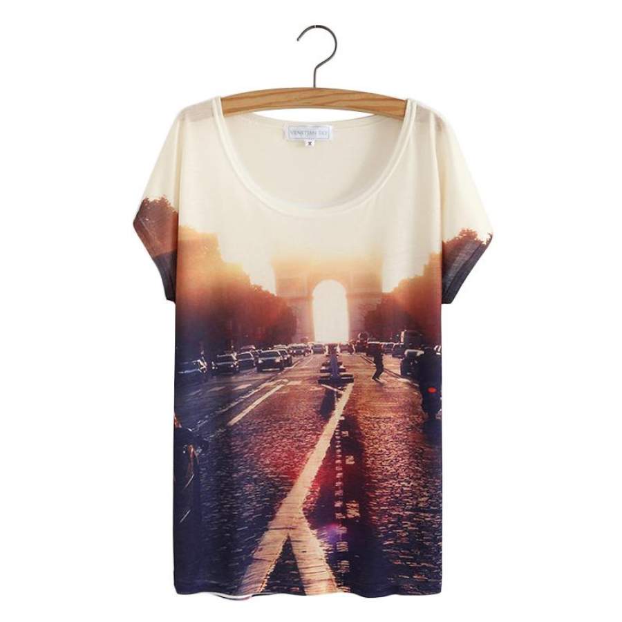 Cat Animal Printed T Shirt Women Tops 2017 Summer Camisetas Mujer Women’s T-shirt Femme plus size Casual Tees Shirts
