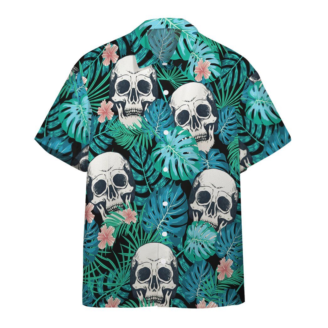 Gearhumans Tropical Skulls Hawaii Custom Short Sleeve Shirts Ha87063