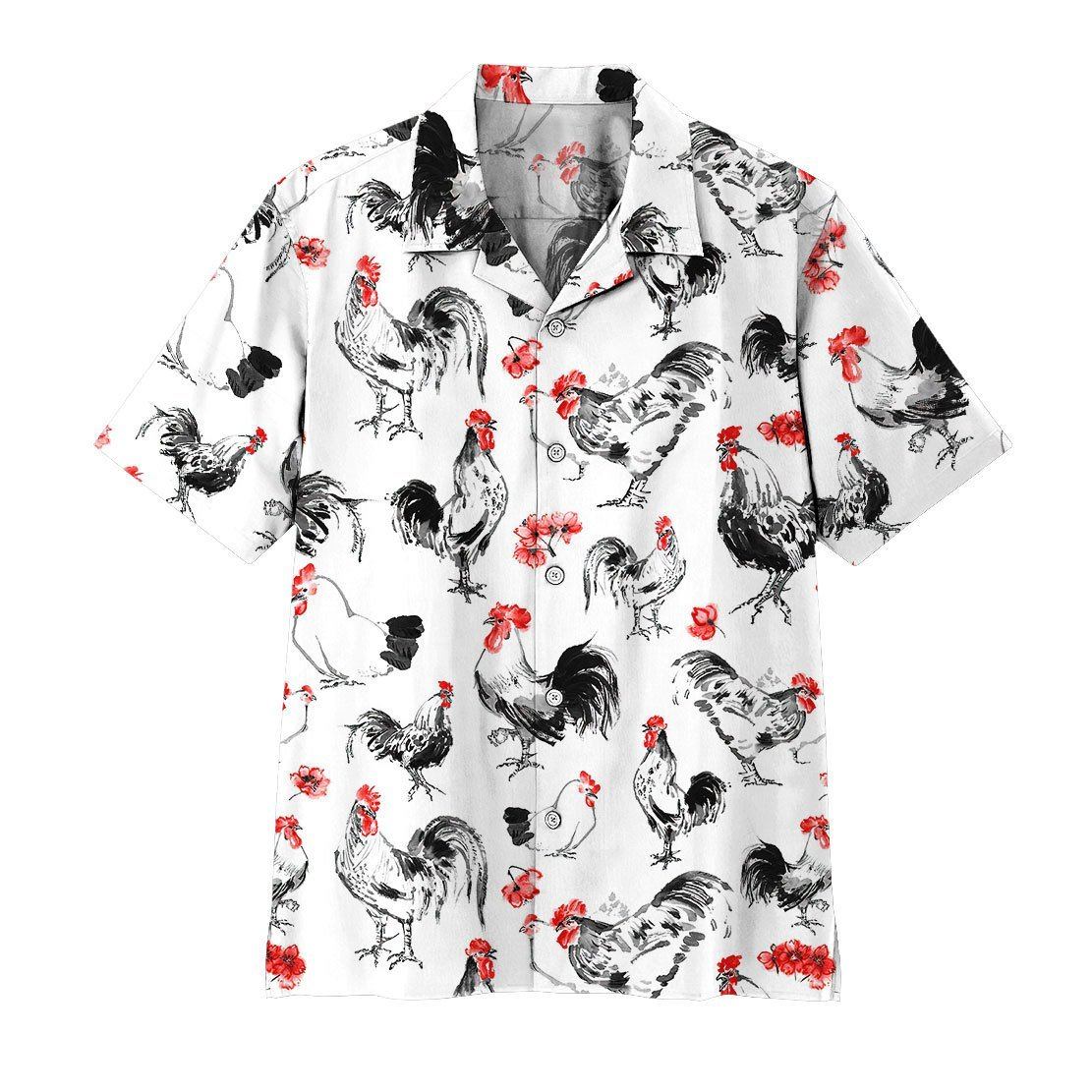 Gearhumans Gearhuman Rooster Hawaiian Shirt Ha48034