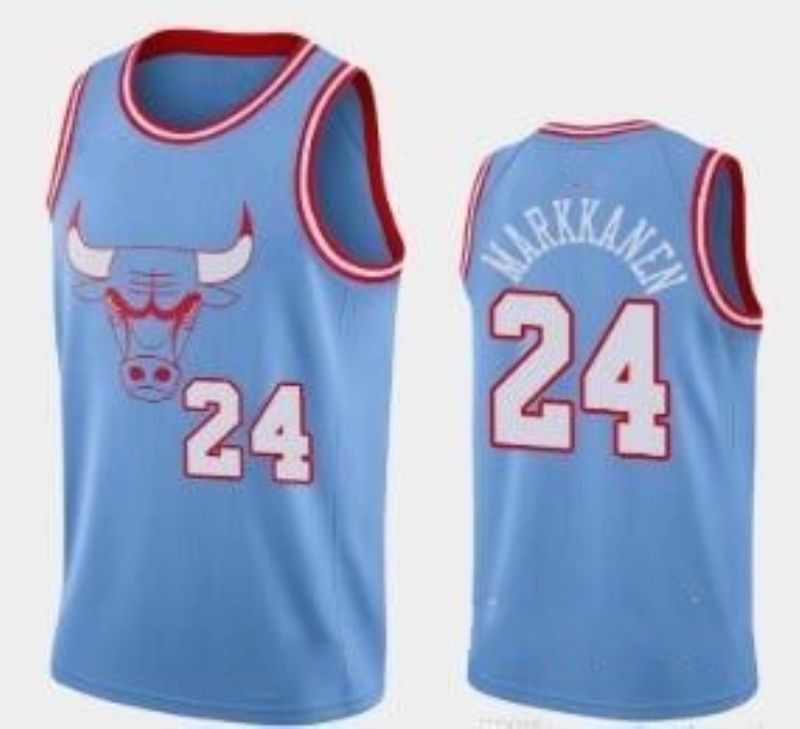 Chicago Bulls Lauri Markkanen #24 2020 NBA New Arrival Blue Jersey