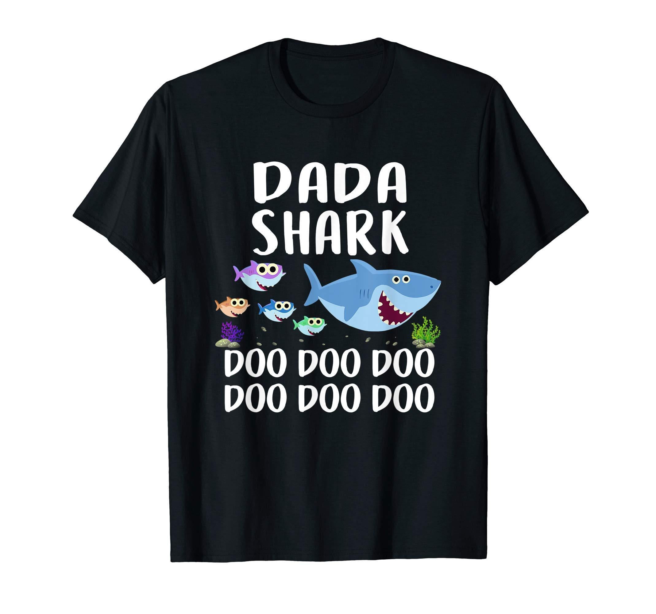 Dada Shark Tshirt Doo Doo Funny Baby Mommy Kids Shirt