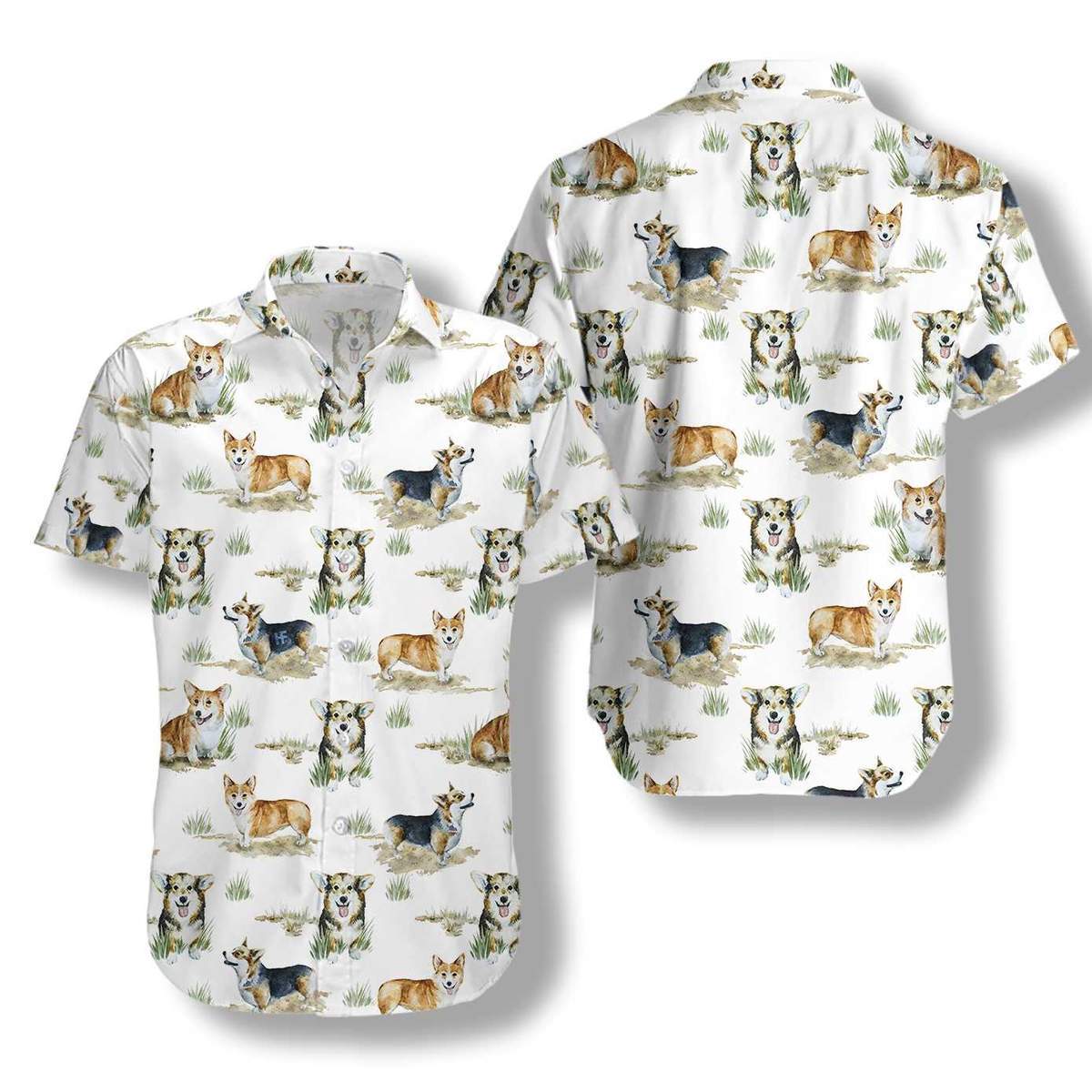 Smiling Corgi Hawaii Shirt Unisex Adult Ha25512