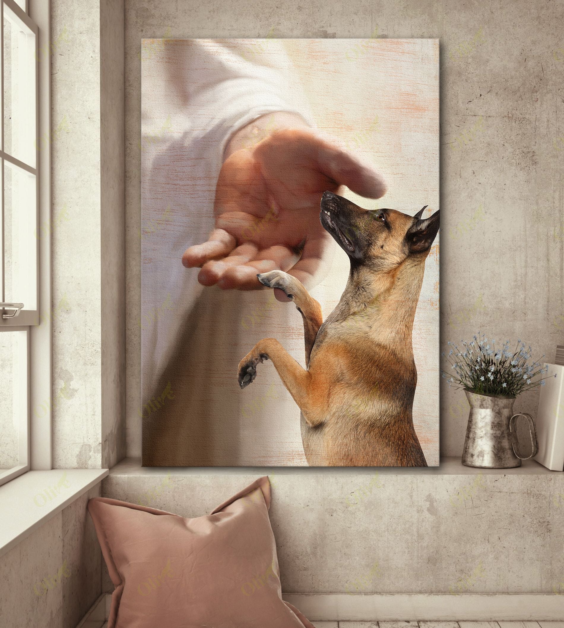 Belgian Malinois – Take My Hand Canvas Wall Art Home Decor