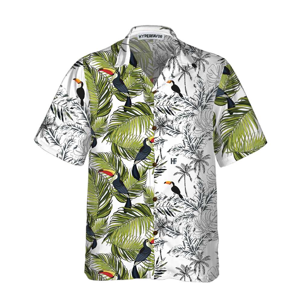 Toucan Palm Branches Hawaii Tropical Shirt For Cool Print Ha56426