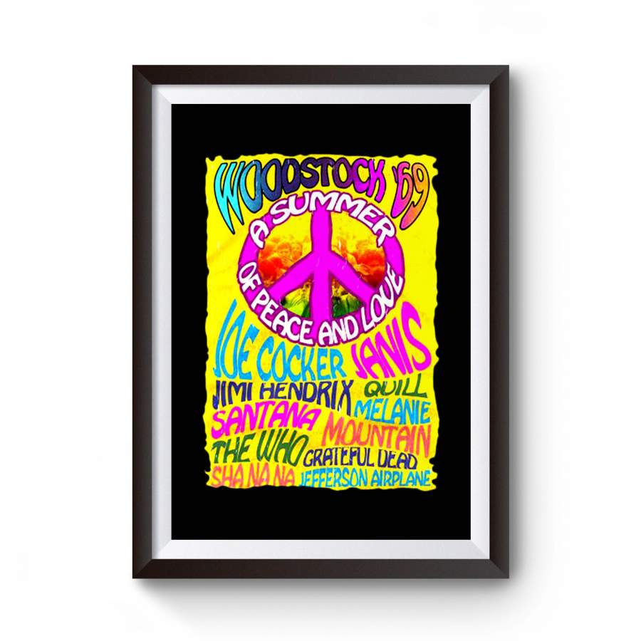 Woodstock Festival Hippie 60s 707 Retro Vintage Poster