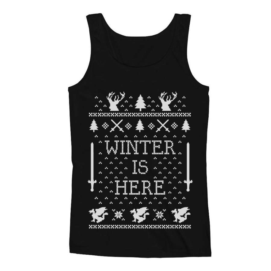 Winter Is Here Ugly Christmas Men’s Tank Top