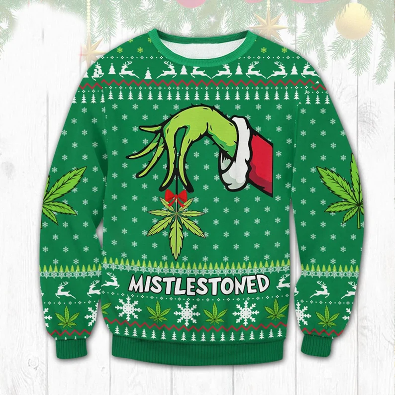 Grinch Christmas Sweater, Merry Grinchmas Ugly Xmas Sweater 3D, Presents For Christmas