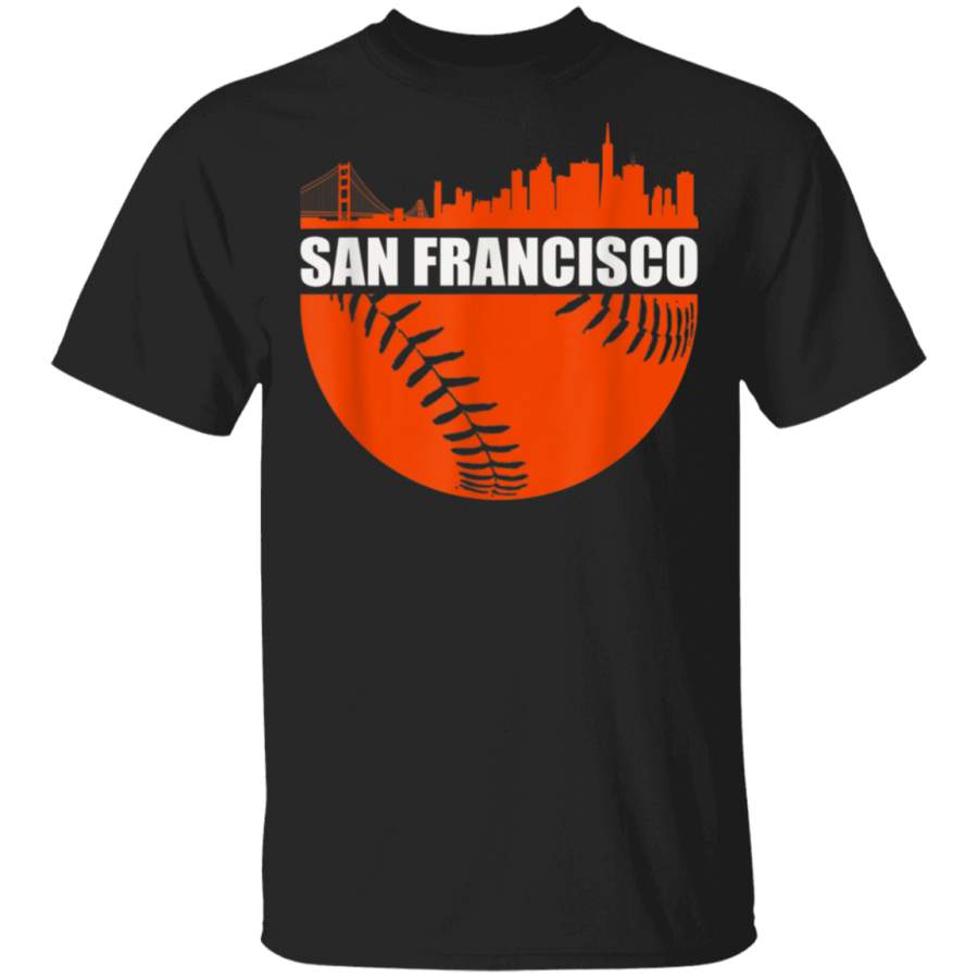 San Francisco Baseball Downtown Skyline Tshirt