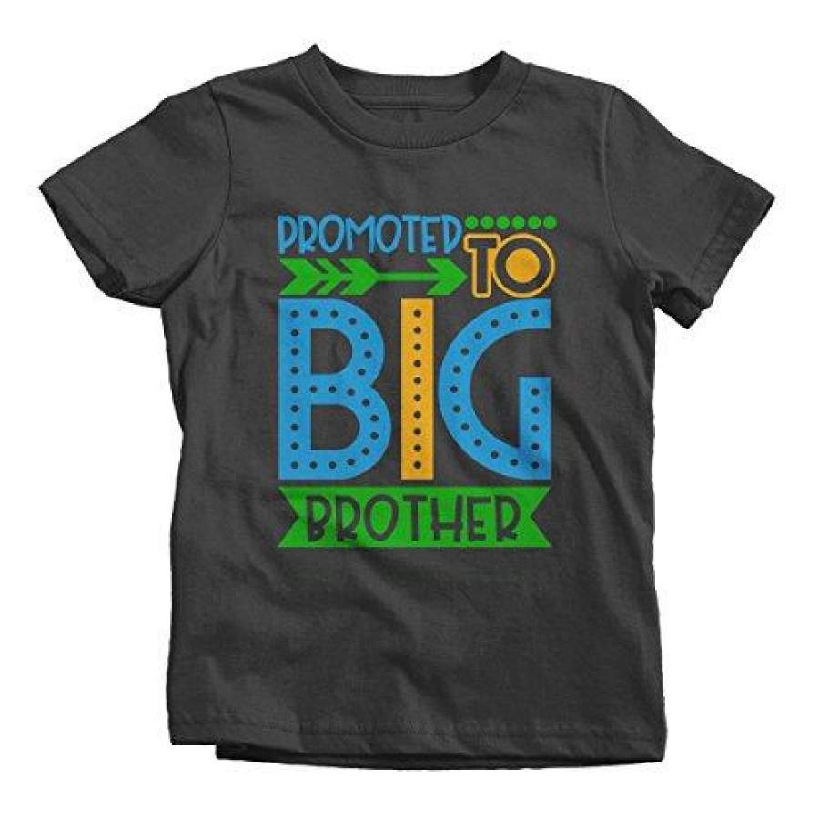 Shirts By Sarah Boy’s Promoted to Big Brother Dotty T-Shirt Cute Shirt Promoted to T-Shirt