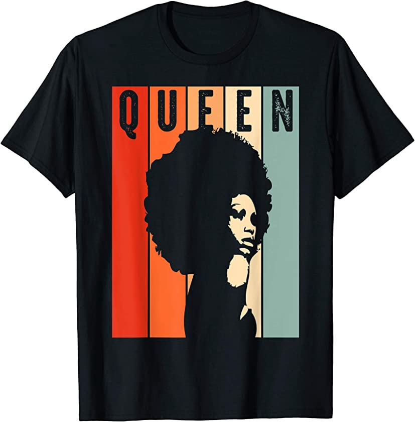 Strong Afro Black Woman Melanin Poppin Black History October T-Shirt