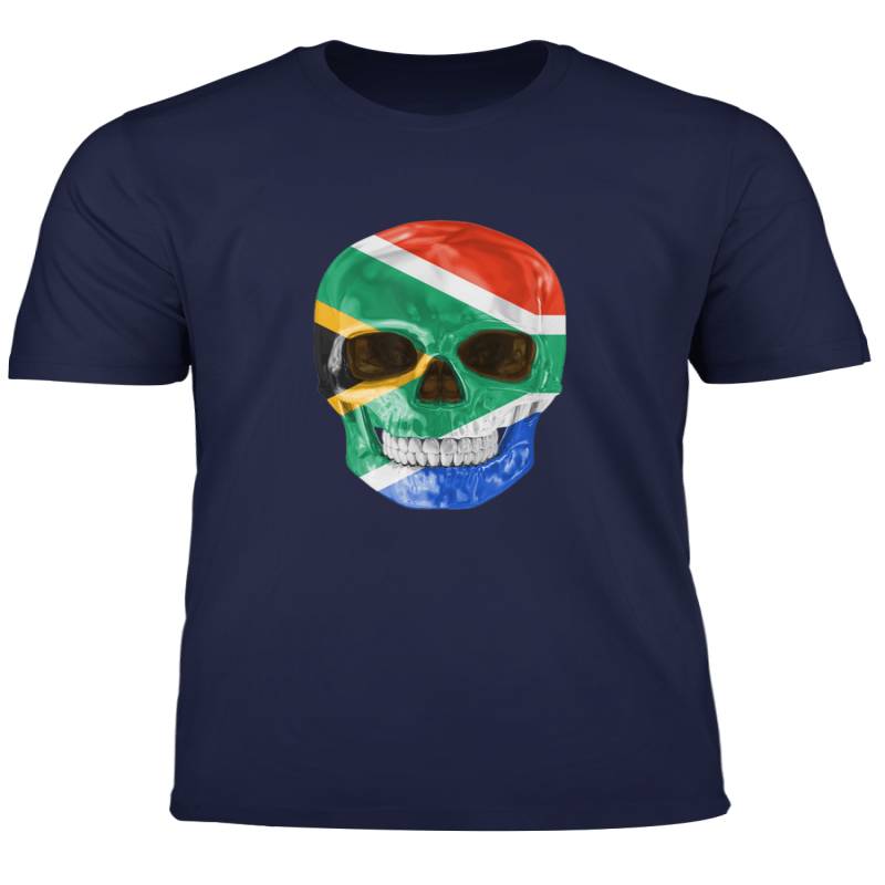 South African Flag Skull T Shirt