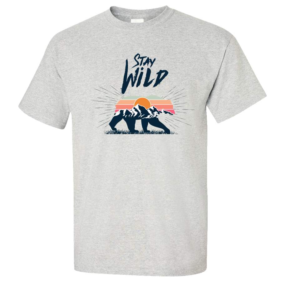 Stay Wild Sunset Bear Asst Colors T-shirt/tee