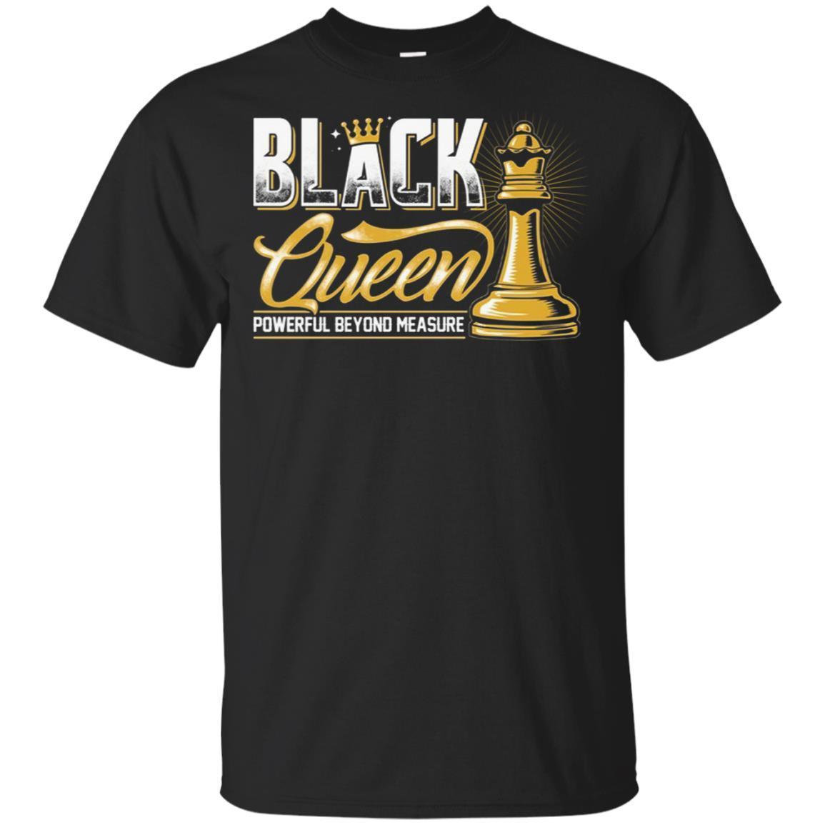 Black Queen Powerful Beyond Measure African American T-Shirt Afro Girl