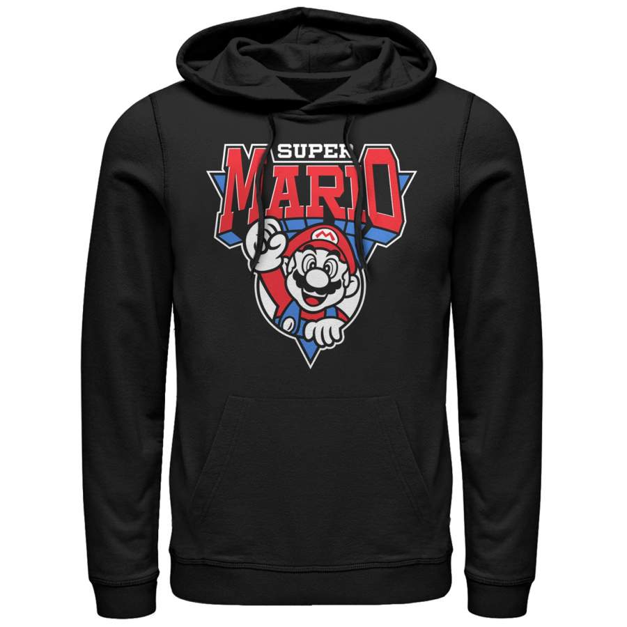 Nintendo Men’s Team Super Mario Emblem  Lightweight Hoodie