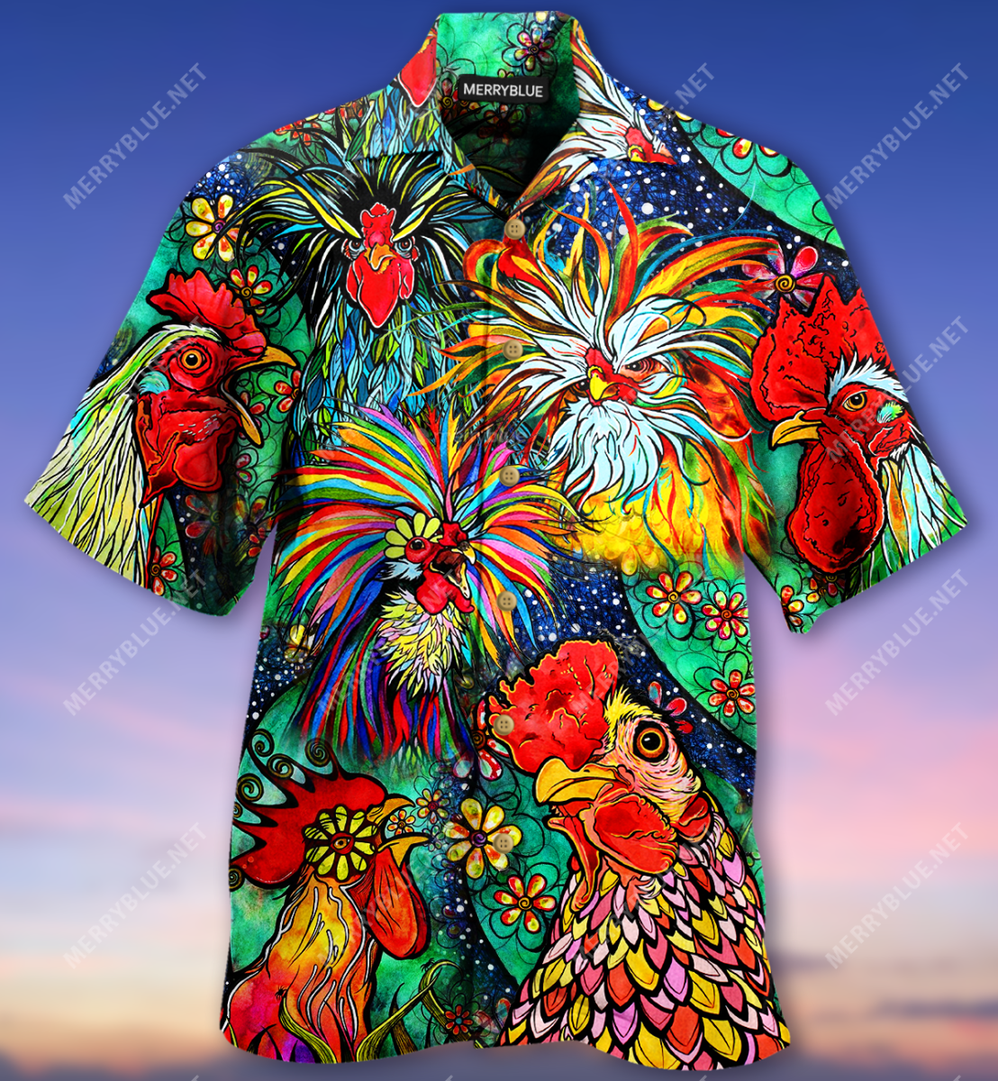 Good Morning Time To Rise And Shine Rooster Unisex Hawaii Shirt Ha42578