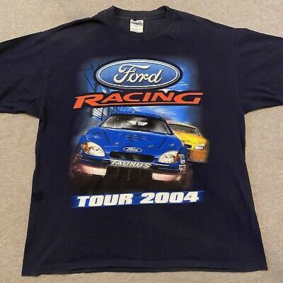 Y2k Vintage Throwback 2004 Ford Racing Tour Nascar Taurus Speed  T-shirt 7946