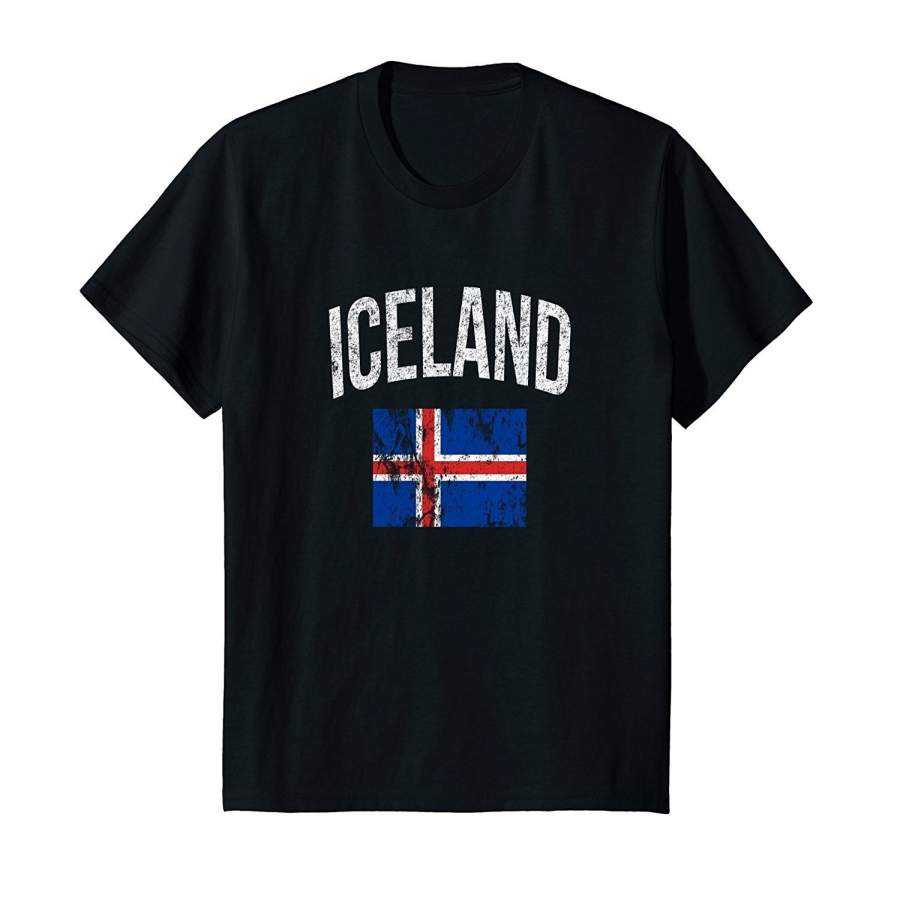 Iceland Flag Distressed Vintage Effect T-Shirt