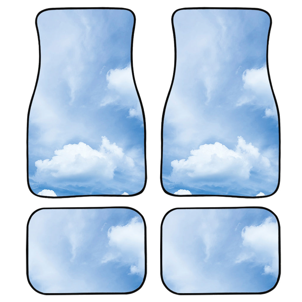 Sky Cloud Print Front And Back Car Floor Mats, Front Car Mat