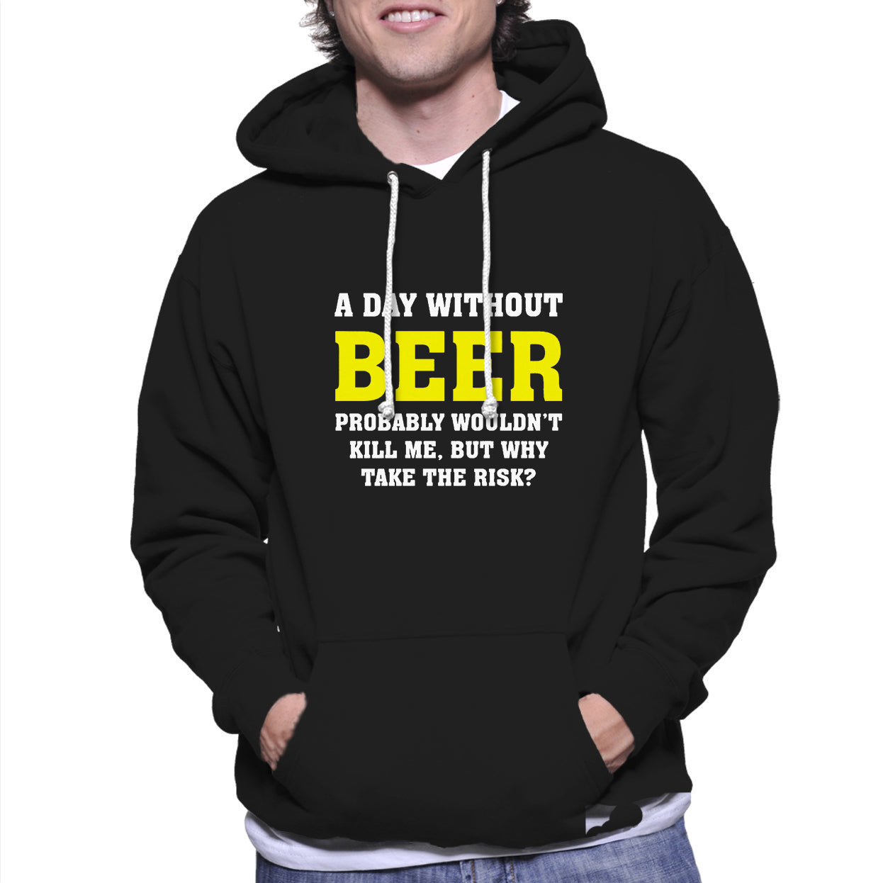 A Day Without Beer Yellow Unisex Hoodie