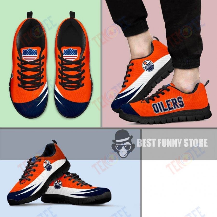 Mens Womens Edmonton Oilers Sneakers Awesome T Logo Sneaker Running Shoes For Men Women TDT710