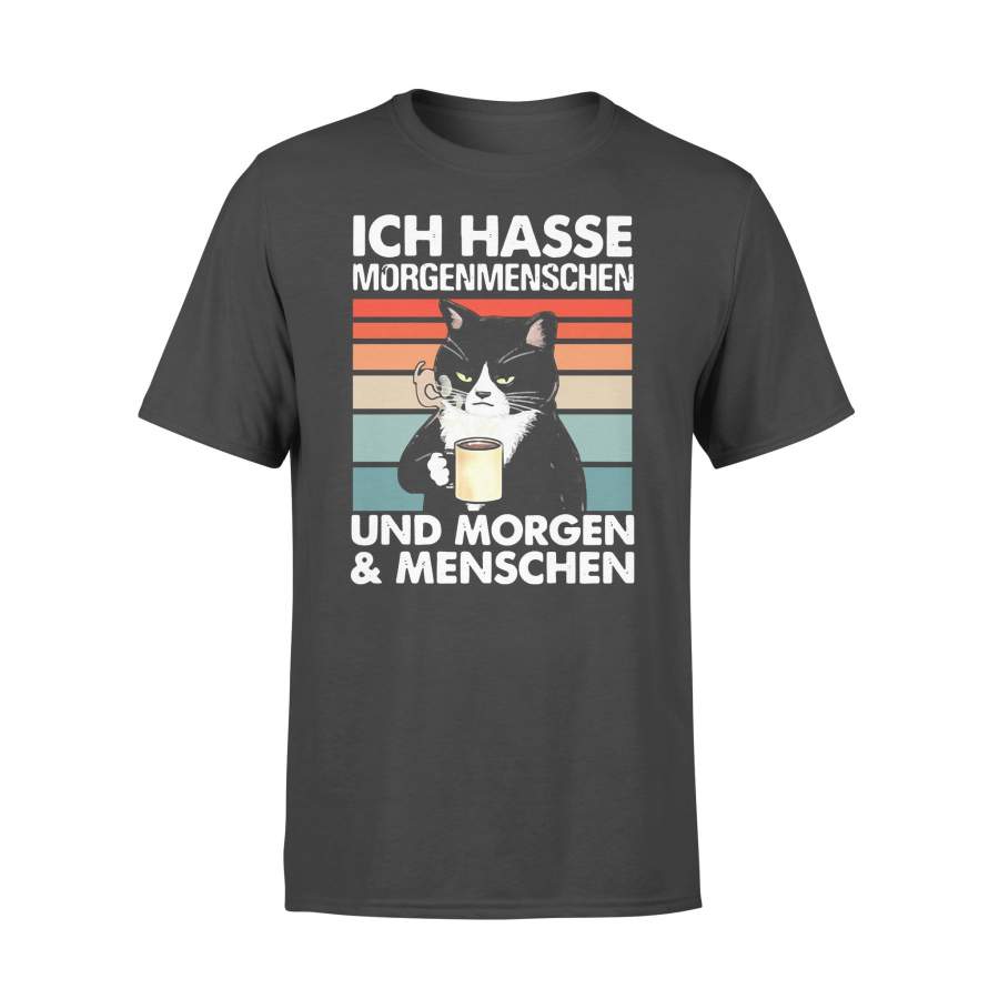 Grumpy Cat Ich Hasse Morgenmenschen Und Morgen And Menschen Vintage T-shirt