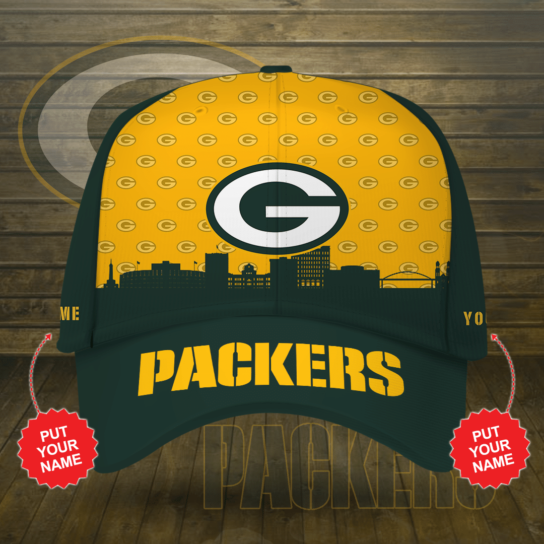 Personalized Green Bay Packers City Nights All Over Print 3D Baseball Cap – Green Yellow