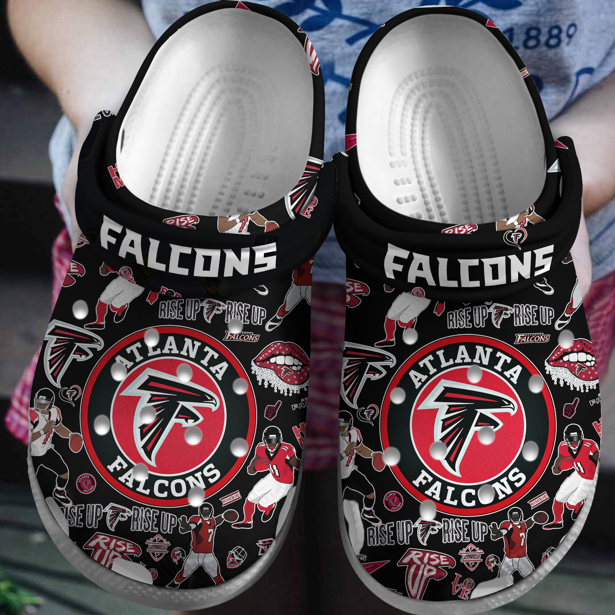 Atlanta Falcons NFL Sport Crocs Crocband Clogs Shoes Comfortable For Men Women and Kids 2