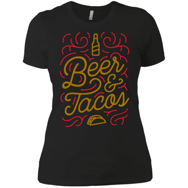 Thug Kitchen Beer Tacos T Shirt 5gs Black Ladies’ Boyfriend T-shirt