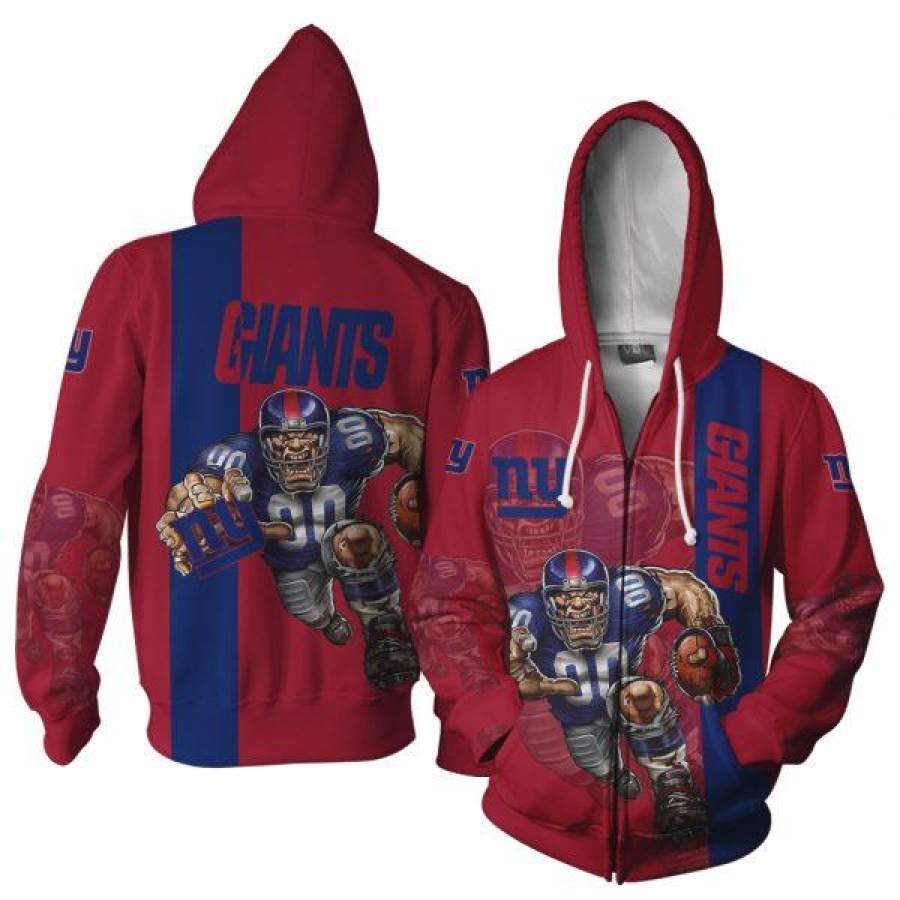 New York Giants Men’s Hoodie Mascot 3D Ultra Cool