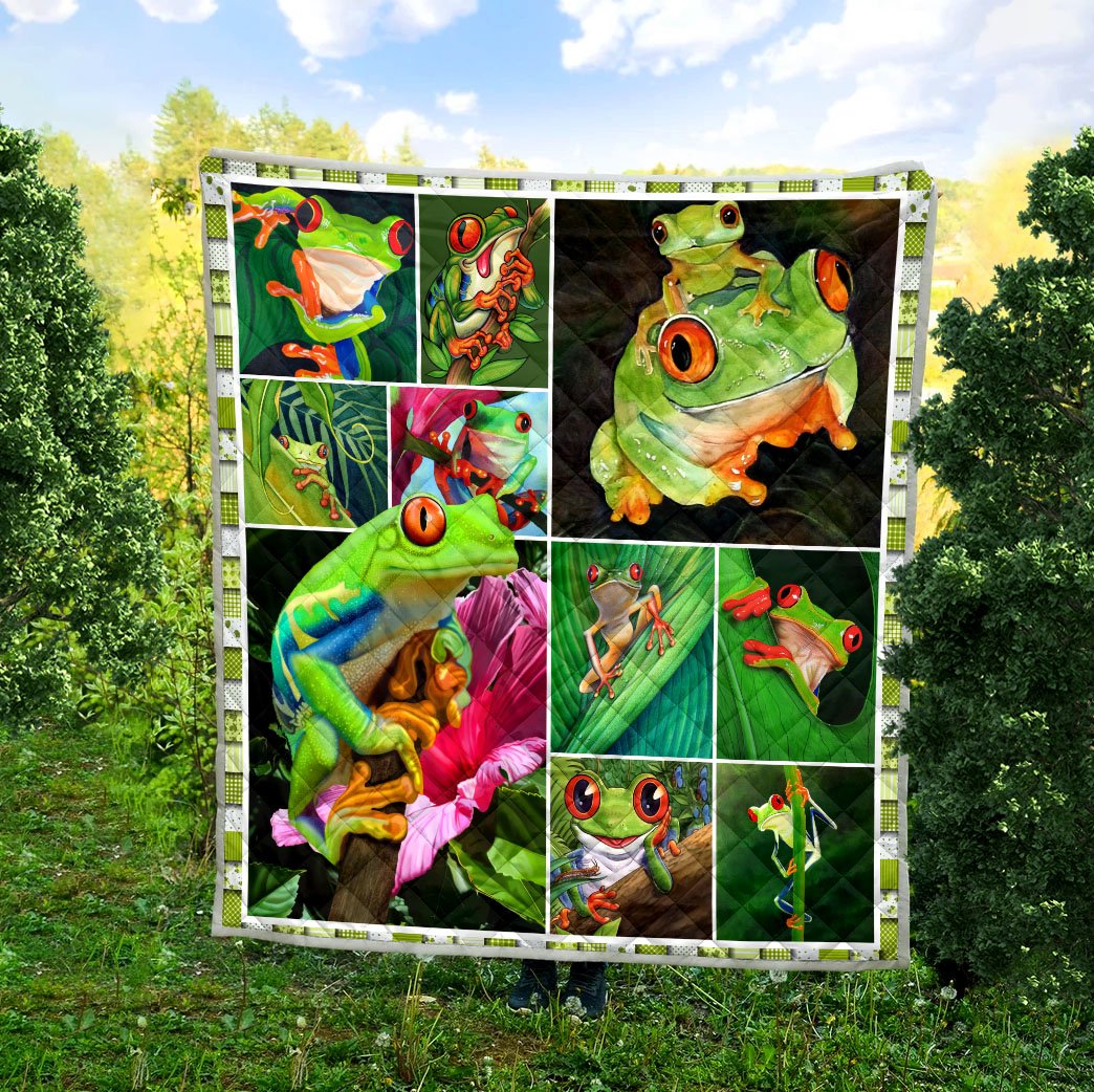 Viticstore™ Soft Cotton Lovely, Standard  Quilt, Lovely Frog, All Sizes, All colors, 3D Printed, Standard Item.