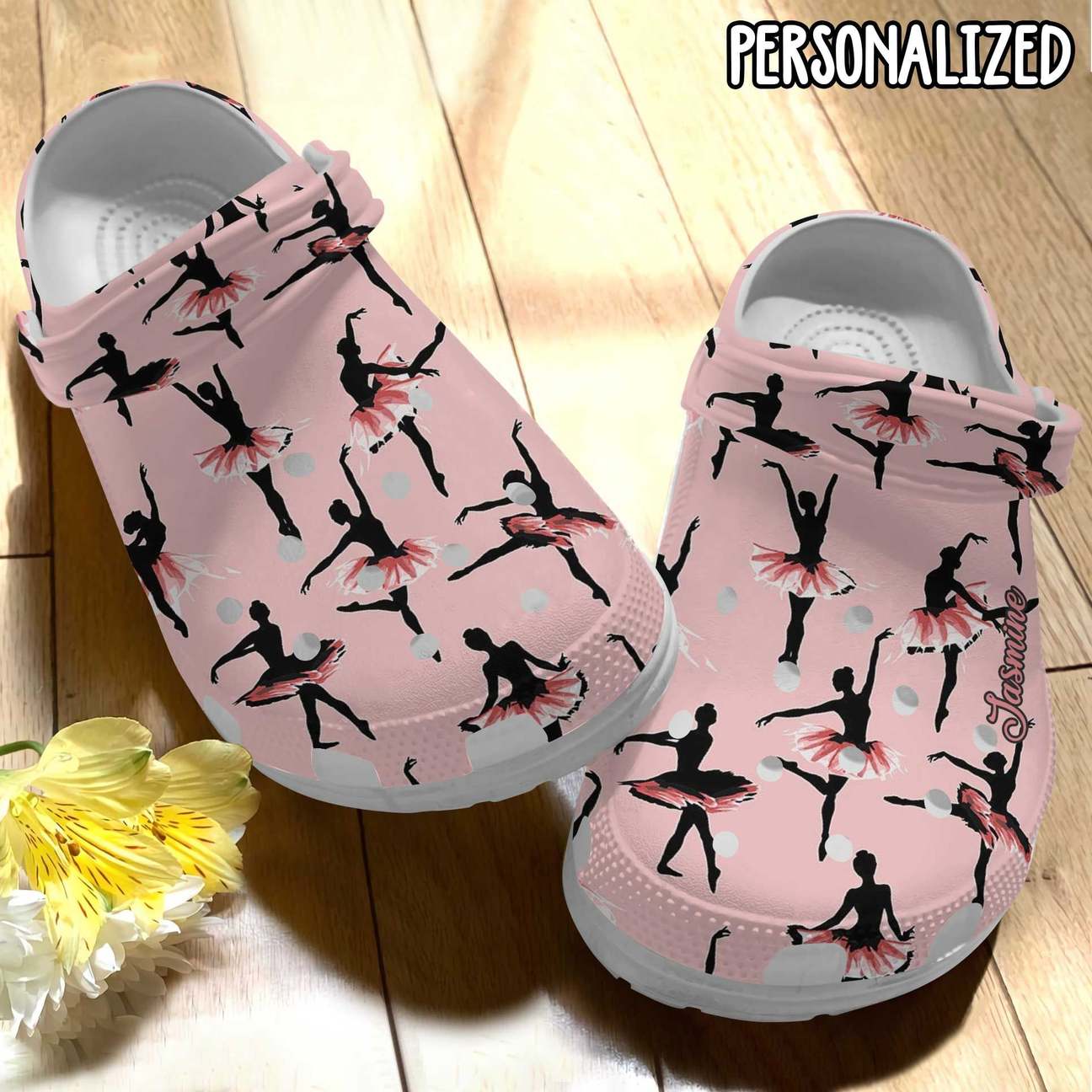 Ballet Personalized Clog, Custom Name, Text Ballet Girl, Fashion Style For Women, Men, Kid, Print 3D