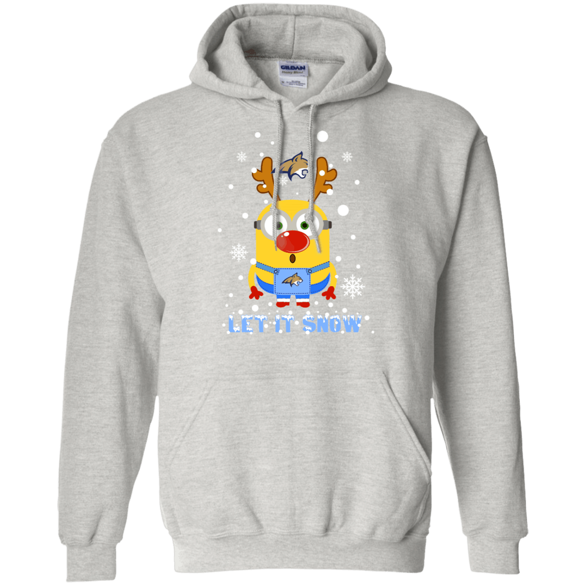 Buy Minion Montana State Bobcats Ugly Christmas Sweaters Let It Snow Hoodie