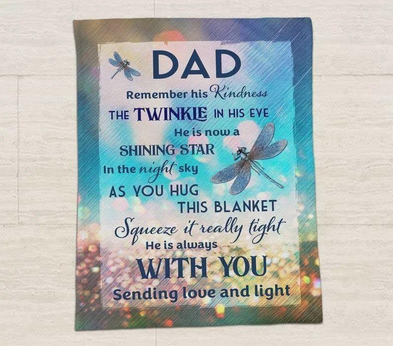 To My Dad He Is Always With You Gift For Birthday Gift For Father’S Day Home Decor Fleece Blanket