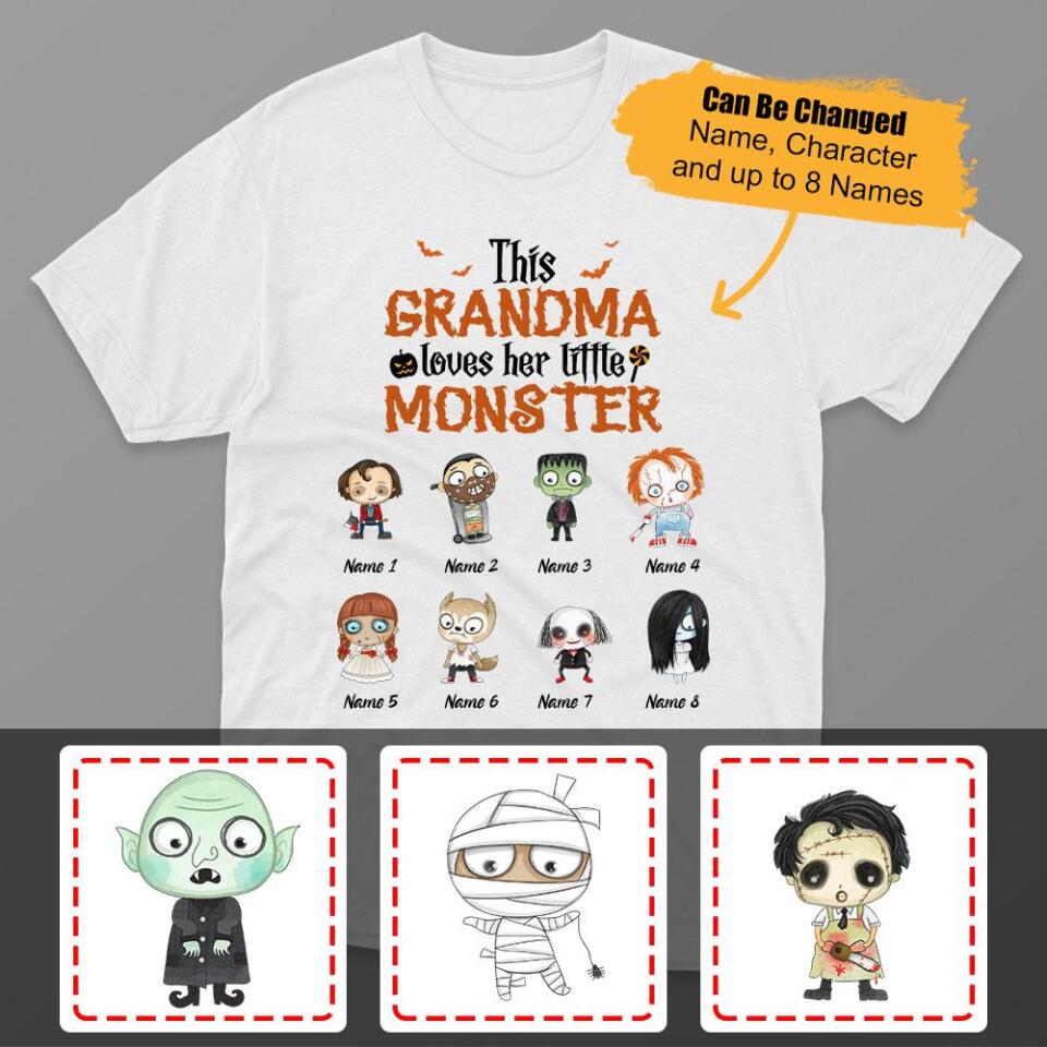 Personalized This Grandma Loves Her Little Monsters T Shirts – Trending Personalized